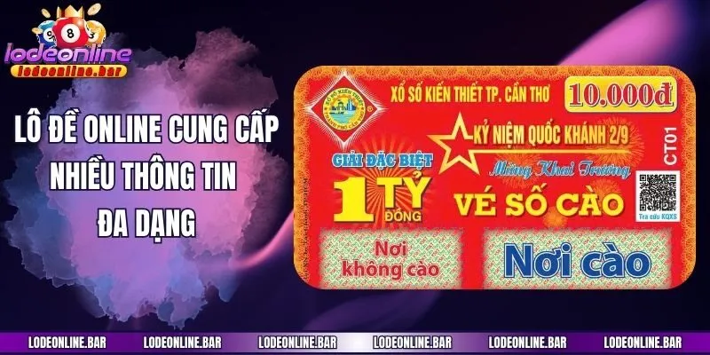 Lô đề online cung cấp nhiều thông tin đa dạng